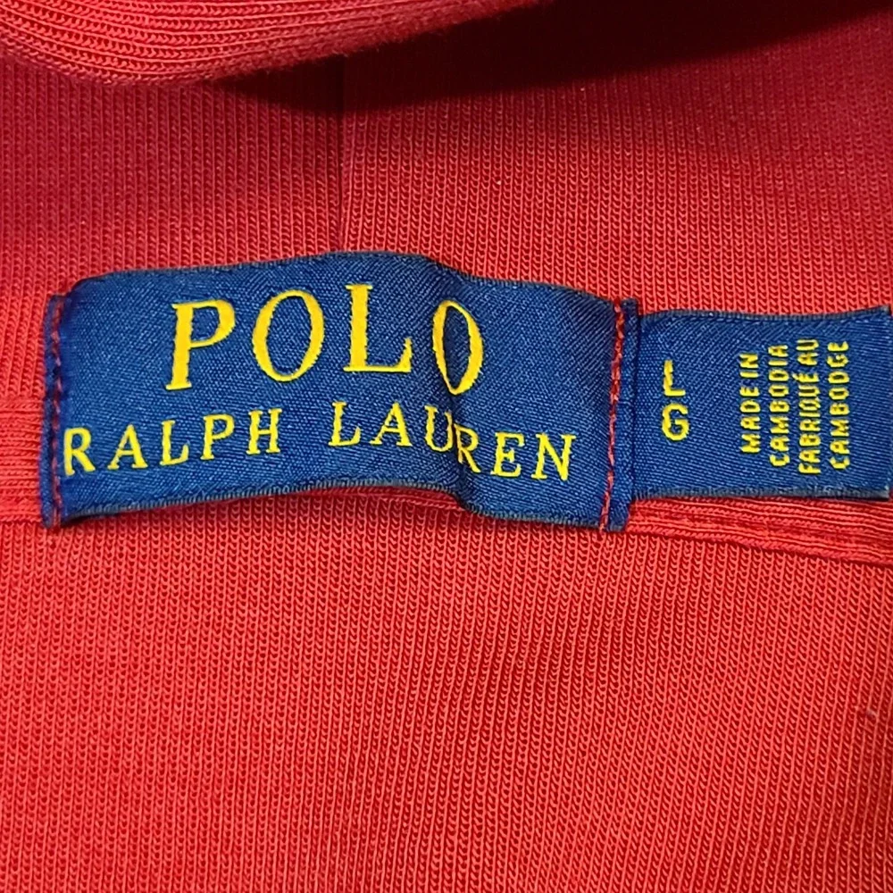 Polo Ralph Lauren Full Zip Big & Tall Hooded Hoodie Sweatshirt with Pony - Red